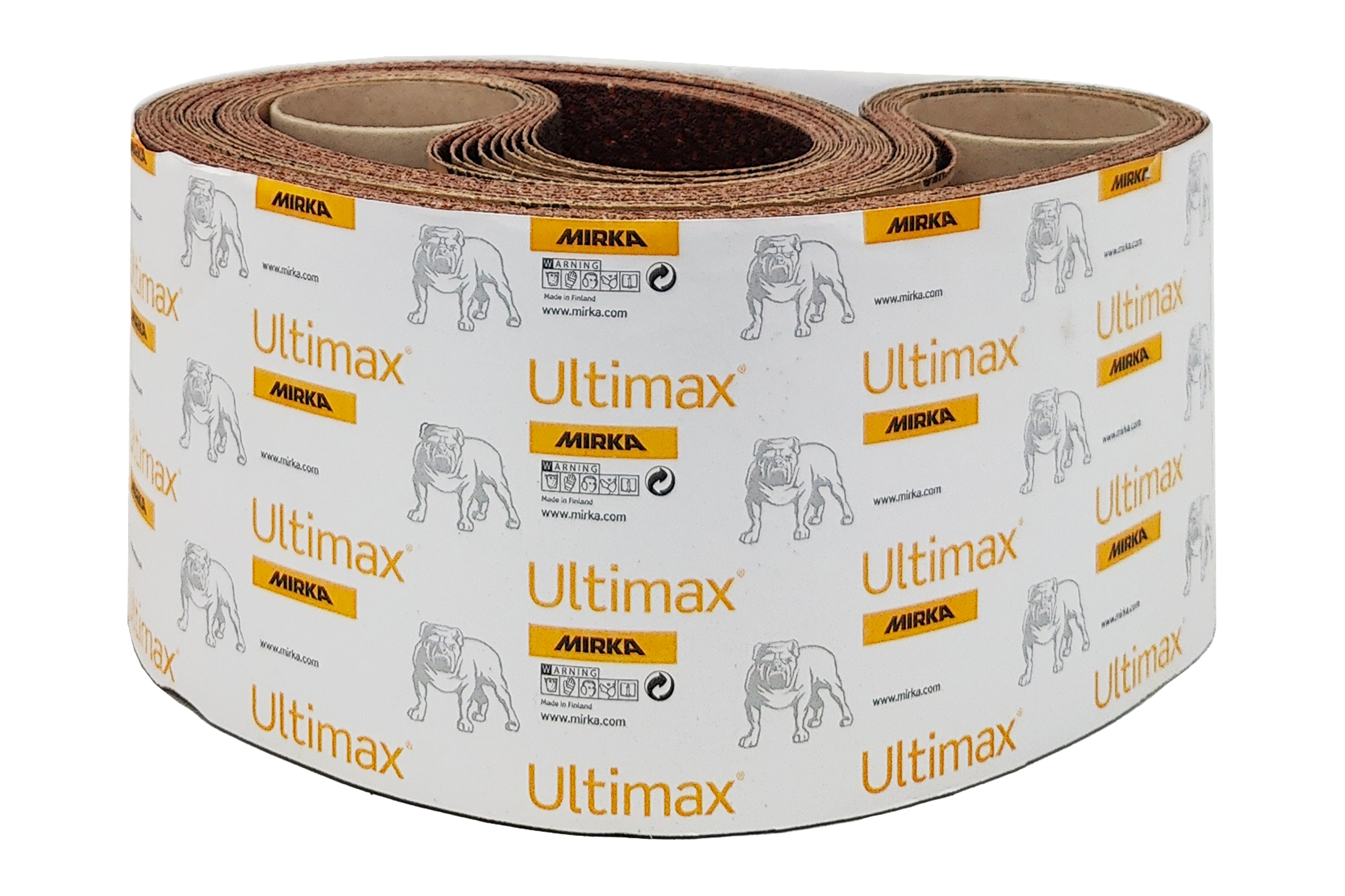 Abbildung Mirka Ultimax 150x2280mm mit Verpackung.
