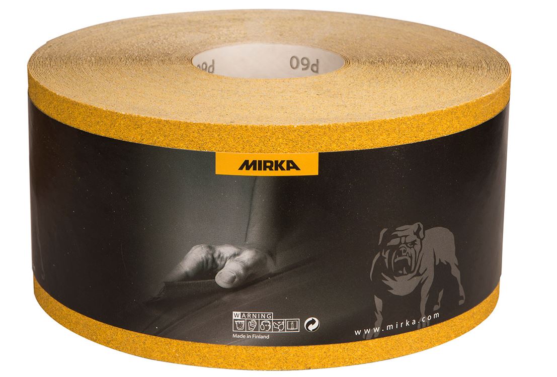 Abbildung Mirka Gold Rolle 115mmx50m mit Verpackung.