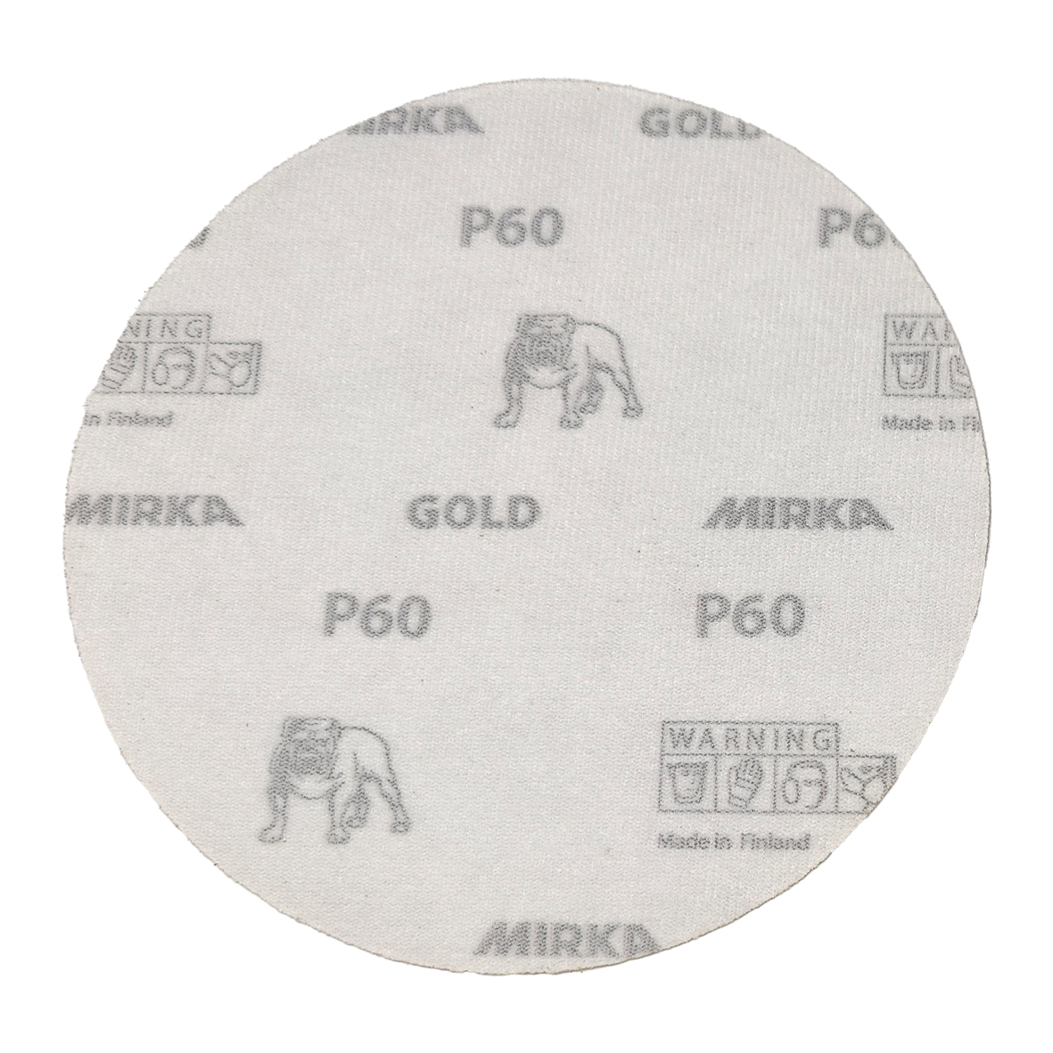Abbildung Mirka Gold 150mm Scheiben Rückseite.