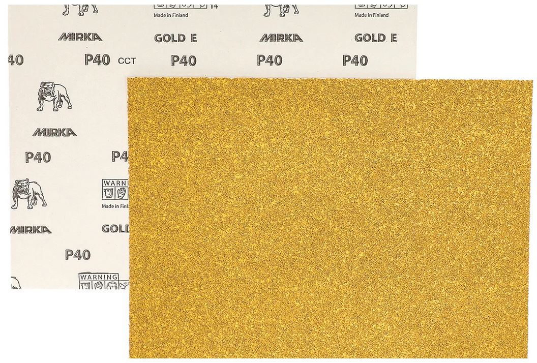 Abbildung Mirka Gold 230x280mm Bögen Vorder- und Rückseite.