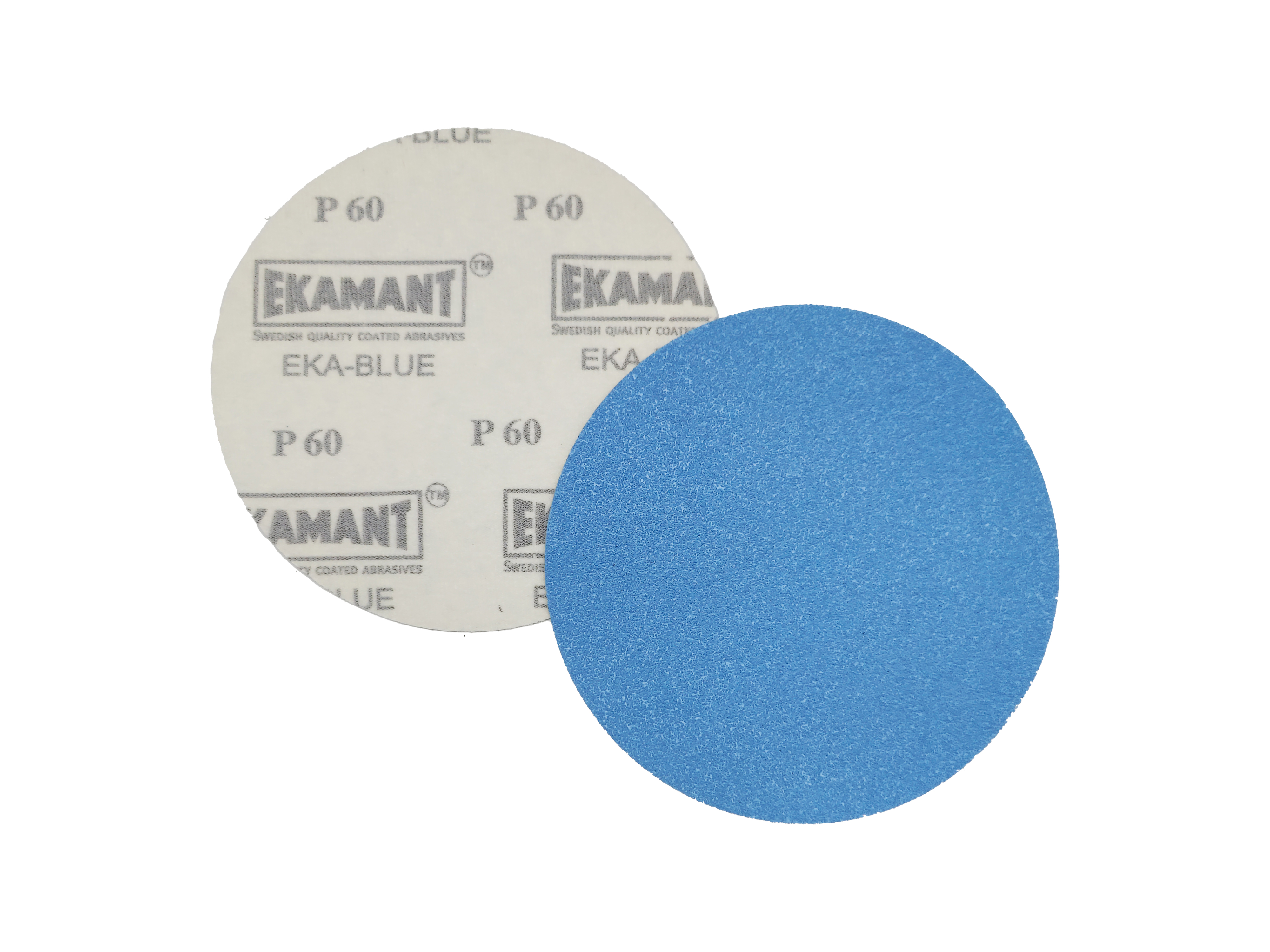 Abbildung Ekamant Eka Blue +V 150mm Scheiben Vorder- und Rückseite.