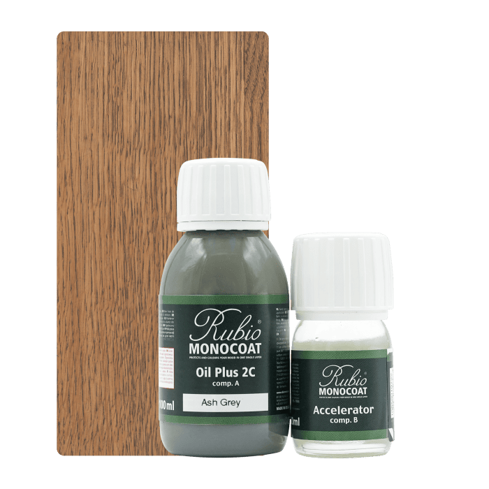 Abbildung RMC Oil Plus 2C Component A und B 130ml Farbton Ash Grey.